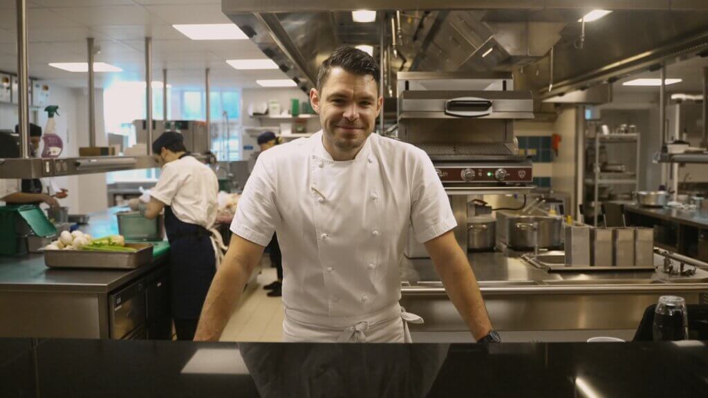 Graham Squire in The Goring kitchen